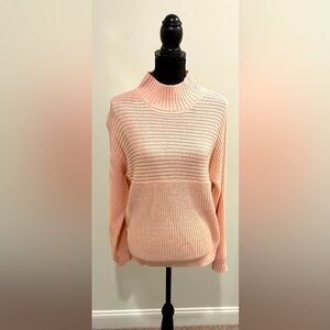 DOUBLE ZERO Blush Mock Neck Sweater Size Medium
